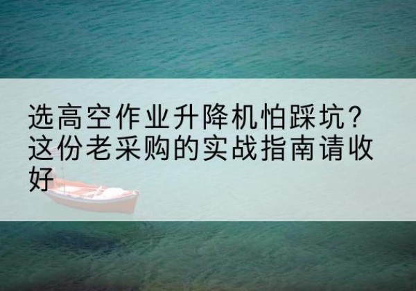 饶河高空作业升降机厂家推荐-选高空作业升降机怕踩坑？这份老采购的实战指南请收好